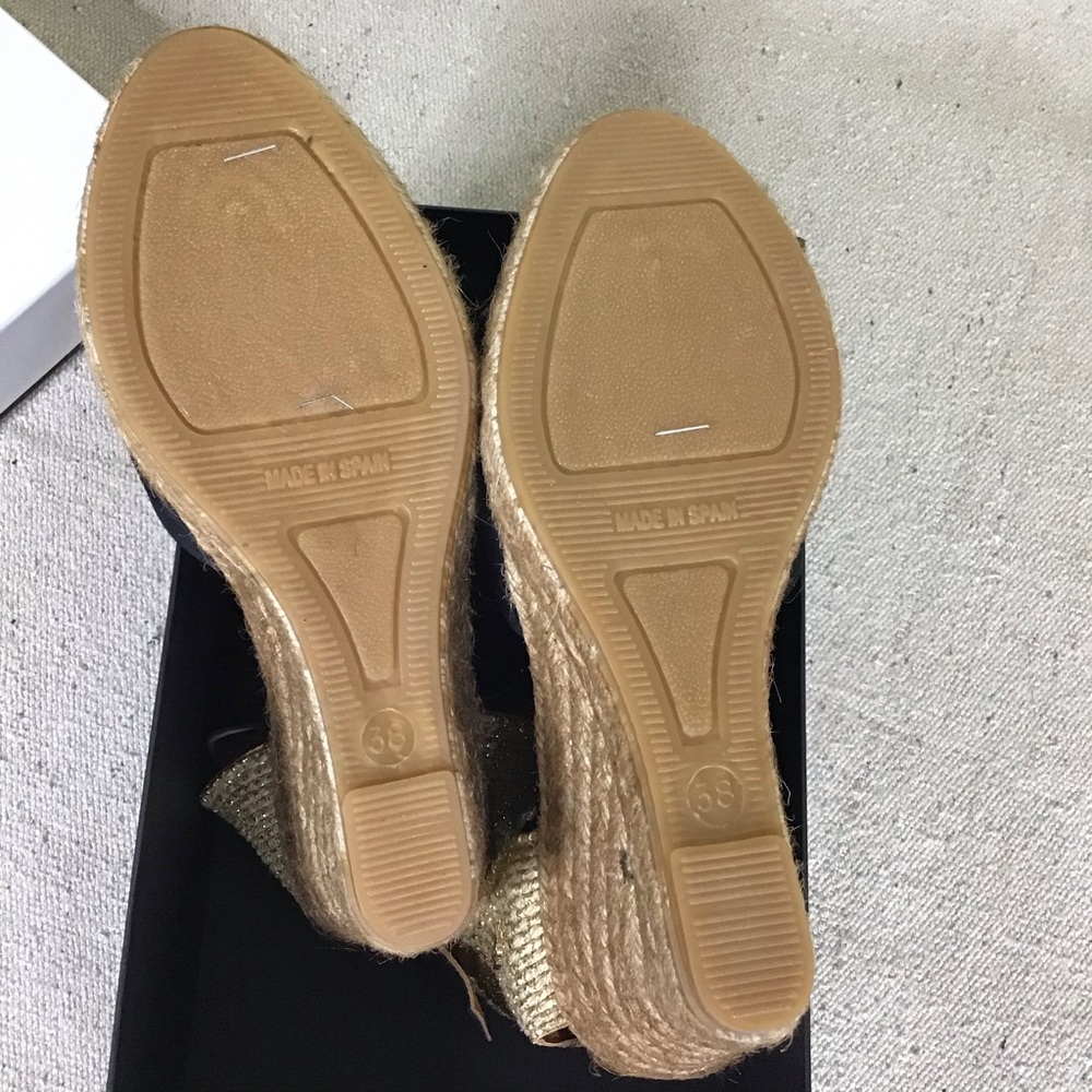 Kurt Geiger Monty blk wedge espadrilles Sz. 7.5 - Picture 14 of 15